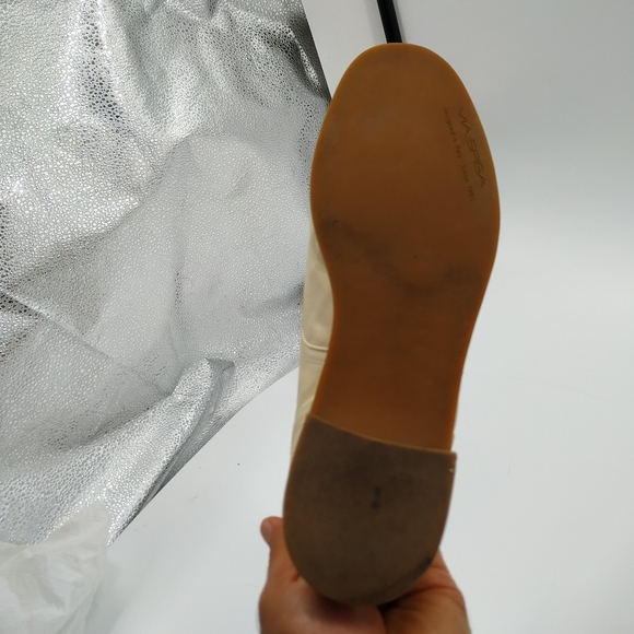 VIA SPIGA Beige Designer Casual Round Toe Lace Up Oxfords 7M Preown - Picture 10 of 13